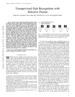 Unsupervised Gait Recognition with Selective Fusion