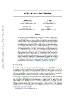 Object-Centric Slot Diffusion