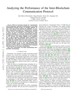 Analyzing the Performance of the Inter-Blockchain Communication Protocol