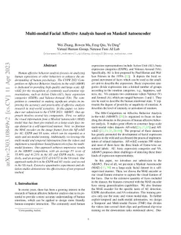 Multi-modal Facial Affective Analysis based on Masked Autoencoder