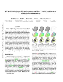 Ref-NeuS: Ambiguity-Reduced Neural Implicit Surface Learning for
  Multi-View Reconstruction with Reflection