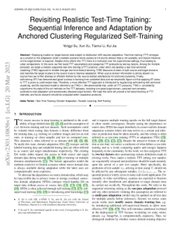 Revisiting Realistic Test-Time Training: Sequential Inference and
  Adaptation by Anchored Clustering Regularized Self-Training