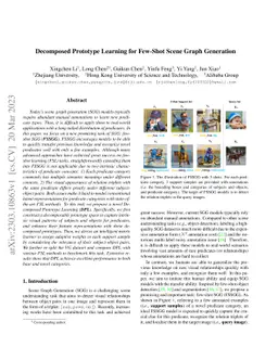 Decomposed Prototype Learning for Few-Shot Scene Graph Generation