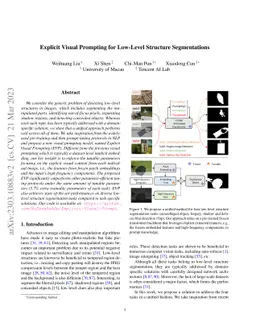 Explicit Visual Prompting for Low-Level Structure Segmentations