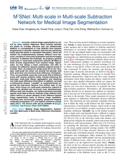 M$^{2}$SNet: Multi-scale in Multi-scale Subtraction Network for Medical Image Segmentation