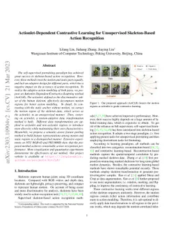 Actionlet-Dependent Contrastive Learning for Unsupervised Skeleton-Based
  Action Recognition