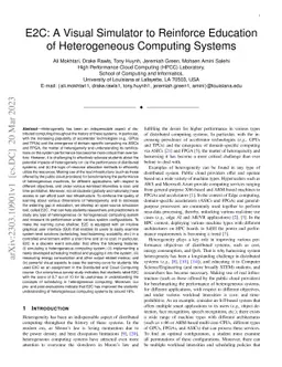 E2C: A Visual Simulator to Reinforce Education of Heterogeneous
  Computing Systems