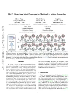 HMC: Hierarchical Mesh Coarsening for Skeleton-free Motion Retargeting