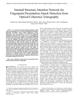 Internal Structure Attention Network for Fingerprint Presentation Attack
  Detection from Optical Coherence Tomography