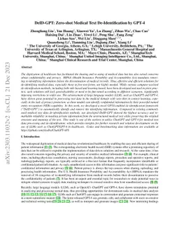 DeID-GPT: Zero-shot Medical Text De-Identification by GPT-4