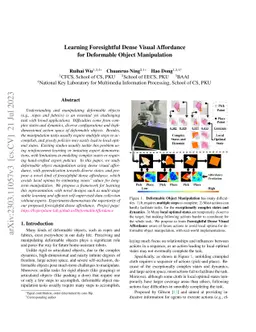 Learning Foresightful Dense Visual Affordance for Deformable Object
  Manipulation