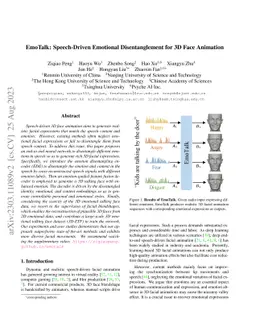 EmoTalk: Speech-Driven Emotional Disentanglement for 3D Face Animation