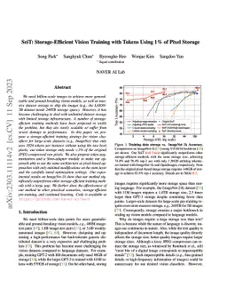 SeiT: Storage-Efficient Vision Training with Tokens Using 1% of Pixel
  Storage