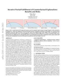 Iterative Partial Fulfillment of Counterfactual Explanations: Benefits
  and Risks