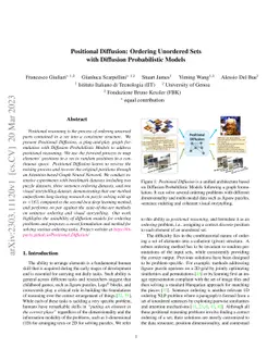 Positional Diffusion: Ordering Unordered Sets with Diffusion
  Probabilistic Models
