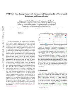 TWINS: A Fine-Tuning Framework for Improved Transferability of
  Adversarial Robustness and Generalization
