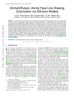 AnimeDiffusion: Anime Face Line Drawing Colorization via Diffusion
  Models
