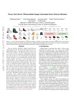 Picture that Sketch: Photorealistic Image Generation from Abstract
  Sketches