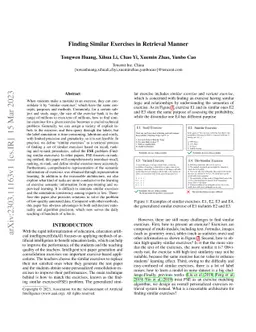 Finding Similar Exercises in Retrieval Manner