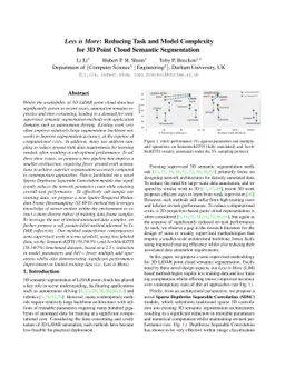 Less is More: Reducing Task and Model Complexity for 3D Point Cloud
  Semantic Segmentation