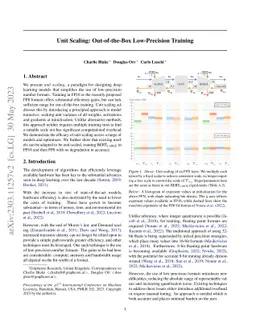 Unit Scaling: Out-of-the-Box Low-Precision Training