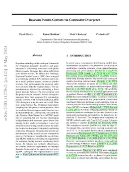 Bayesian Pseudo-Coresets via Contrastive Divergence