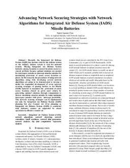 Advancing Network Securing Strategies with Network Algorithms for
  Integrated Air Defense System (IADS) Missile Batteries