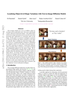 Localizing Object-level Shape Variations with Text-to-Image Diffusion
  Models