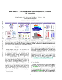 CLIP goes 3D: Leveraging Prompt Tuning for Language Grounded 3D
  Recognition