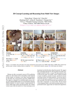 3D Concept Learning and Reasoning from Multi-View Images