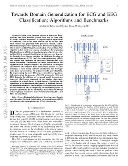 Towards Domain Generalization for ECG and EEG Classification: Algorithms
  and Benchmarks