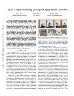 Legs as Manipulator: Pushing Quadrupedal Agility Beyond Locomotion