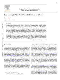 Deep Learning for Video-based Person Re-Identification: A Survey