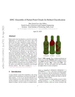 EPiC: Ensemble of Partial Point Clouds for Robust Classification