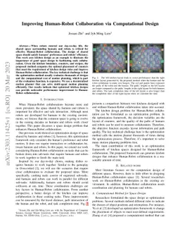 Improving Human-Robot Collaboration via Computational Design