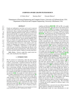 Fairness-Aware Graph Filter Design