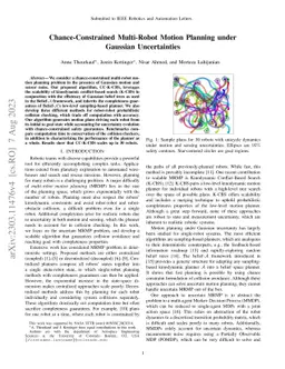 Chance-Constrained Multi-Robot Motion Planning under Gaussian
  Uncertainties
