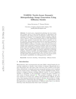 NASDM: Nuclei-Aware Semantic Histopathology Image Generation Using
  Diffusion Models