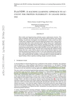 FlexVDW: A machine learning approach to account for protein flexibility
  in ligand docking