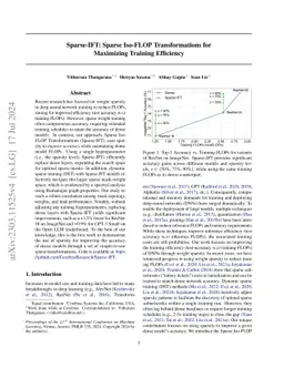 Sparse-IFT: Sparse Iso-FLOP Transformations for Maximizing Training
  Efficiency