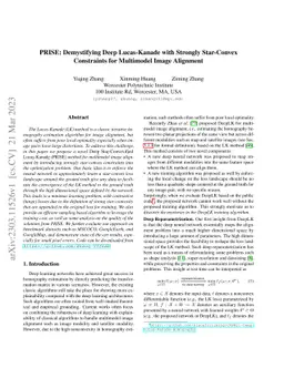 PRISE: Demystifying Deep Lucas-Kanade with Strongly Star-Convex
  Constraints for Multimodel Image Alignment