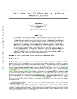 Counterfactually Fair Regression with Double Machine Learning