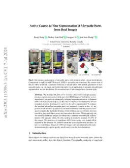 Active Coarse-to-Fine Segmentation of Moveable Parts from Real Images