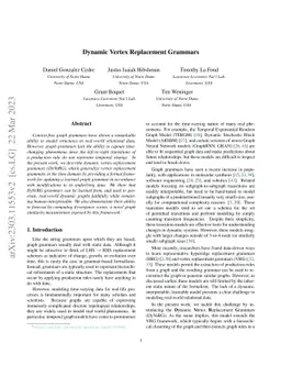 Dynamic Vertex Replacement Grammars