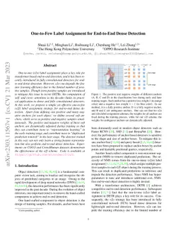 One-to-Few Label Assignment for End-to-End Dense Detection