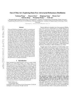 Out of Thin Air: Exploring Data-Free Adversarial Robustness Distillation