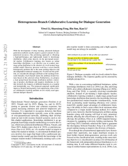 Heterogeneous-Branch Collaborative Learning for Dialogue Generation
