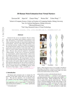 3D Human Mesh Estimation from Virtual Markers