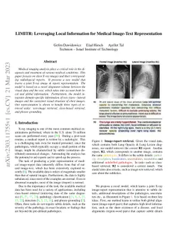 LIMITR: Leveraging Local Information for Medical Image-Text
  Representation