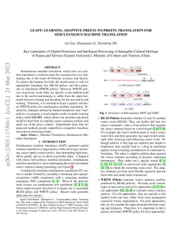 LEAPT: Learning Adaptive Prefix-to-prefix Translation For Simultaneous
  Machine Translation